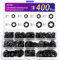 ANVINKU 400PCS Locking Washers, Compatible with Star-lock Washers, 7 Sizes Push On Speed Lock Washer Assortment Kit, M3/M4/M5/M6/M8/M10/M12 65Mn Steel Black Washer for Automotive, Machinery