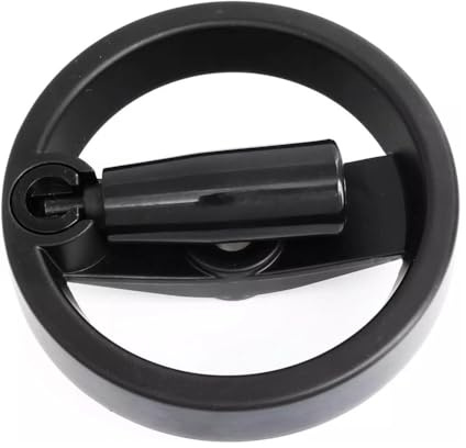 Helilyco Faltbarer Handrad-Speichengriff für Fräsmaschinen, Drehmaschine, Schleifer, Aluminiumlegierung, 12 mm x 125 mm mit 4 mm Schlitz, Schwarz, 1 Stück
