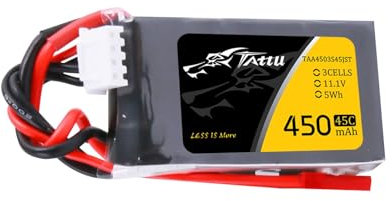 Tattu 3S Lipo Akku 450mAh 11.1V 75C 3S1P mit JST Stecker für UAV Drohne RC Plane