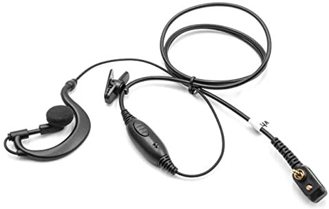 vhbw Auriculares Compatible con Motorola MTH850, MTP850, MTH650, CEP400, Tetra, MTH600, MTH800 Radio, walkie Talkie