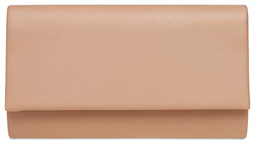 Caspar TA412 Damen große Metallic Clutch Tasche Abendtasche