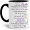 Tasse mit Spruch von der Mama für die Tochter - Kaffeetasse/Familie/Geschenk-Idee/Mug/Cup/Innen & Henkel Schwarz
