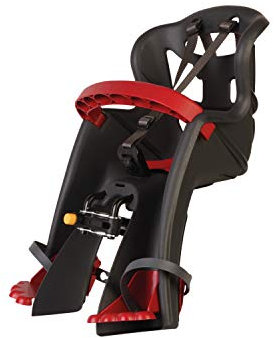 b bellelli Rabbit - Fahrradvordersitz für Kinder bis 15 kg, von 9 Monaten bis 3 Jahren - Fixierung am Fahrradlenker - Dunkelgrau