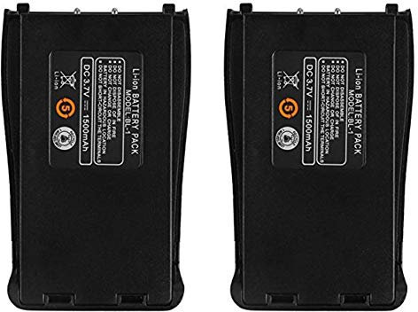 Baofeng 1500 mAh Batería para BaoFeng BF-888S BF-777S BF-666S BF-88E Walkie Talkie (2 pcs)