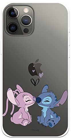 Offizielle Lilo & Stitch Schutzhülle für iPhone 12 Pro Max, Angel & Stitch Kuss zum Schutz Ihres Handys, flexible Silikonhülle, offizielles Disney-Lizenzprodukt