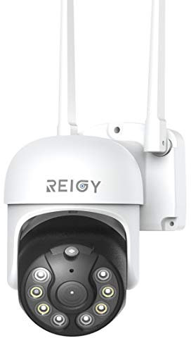 REIGY 1296P Überwachungskamera Aussen WLAN 360 3MP PTZ IP Kamera Outdoor, Domo Videoüberwachung mit IP66 wasserdichte und Nachtsicht, Bewegungsverfolgung 2-Wege Audio Kompatibel NVR