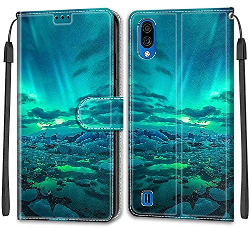 ShinyCase Compatible con ZTE Blade A5 2020, PU Piel Flip Folio Carcasa Tarjetas y Billetera Protector Plegable Magnético Estuches Funda para ZTE Blade A5 2020 Verde Aurora