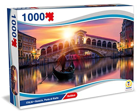 Teorema - Puzzle Italien Venedig Rialtbrücke 1000 Stück 70 x 50 cm, Mehrfarbig, lokalization_B09KH2373V