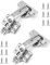 QWORK® 2 Pack 135° Folding Door Hinges, Corner Hinges for Kitchen cabinets, for Folding Corner Cabinet Combination