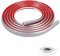 Moulures Flexibles Auto-adhésive PVC Plinthe Souple Quart de Rond Moulure de Plafond Garniture de Moulage Bande de Calfeutrage pour Plafond Bords de Murs(Argenté, 3 mètres)