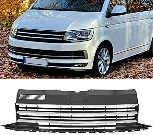 Kühlergrill für VW T6 Bj 15-19 Front Grill schwarz chrom 3 Rippen