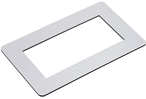 sourcing map Switch Surround Plate Wall Panel Decoration Dual Gang Aluminum Plastic Silver Tone 216mm x 130mm for Home Office