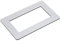 sourcing map Switch Surround Plate Wall Panel Decoration Dual Gang Aluminum Plastic Silver Tone 216mm x 130mm for Home Office