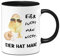 Tassenbrennerei Tasse mit Spruch - Eier sucht man nicht. Eier hat man! - Geschenk für Freund, Männer zu Ostern - Ostergeschenk für Ihn (Schwarz)