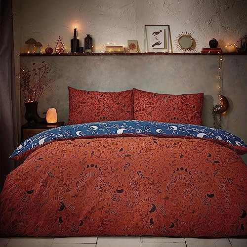 furn. Witchy Vibes Bettwäsche-Set für Doppelbett, Rostfarben, Orange