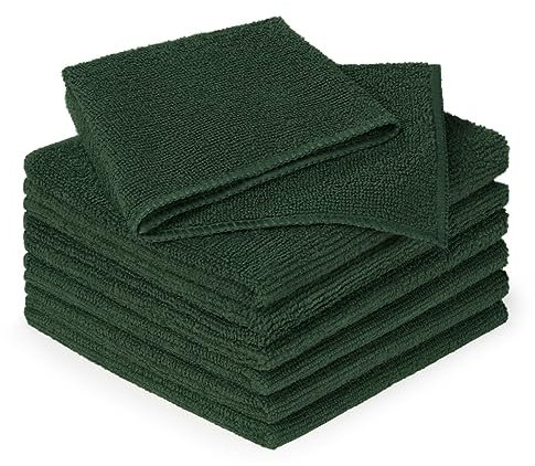 Blumtal 24er Set Mikrofasertücher 30x40 cm Lappen - Geschirrtücher Dark Green - Microfasertücher Putzlappen Waschbar bei 60°C - Reinigungstücher Fensterputztücher - Premium Putztücher Allzwecktücher