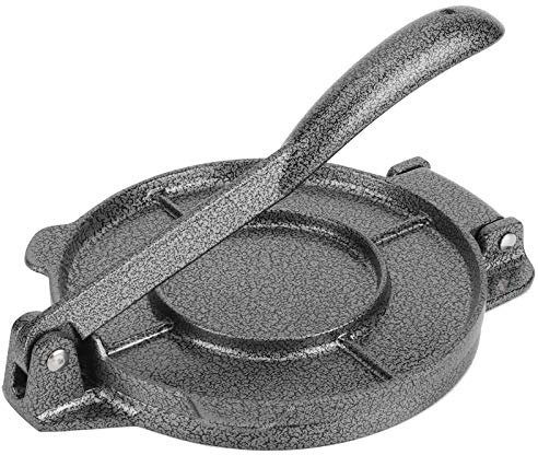 HUAOSN Tortilla Press, 6.5 Inch Cast Iron Tortilla Maker, Flour Tortilla Press with Folding Handle, Taco Maker for Roti, Quesadilla, Samosa, Chapati, Naan, Poori