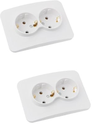 DOITOOL 2stücke Port Steckdose Für Zuhause Deutsche Wandsteckdose Für Hotel Restaurant Und Öffentliche Räume Mit Modernem Design Und Universeller Nutzung