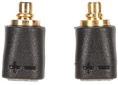 2 Stück MMCX-Kabeladapter, MMCX-Kabel-Headset-Ersatz, Verbunden mit 0,78 Mm 2-Pin-Buchse für IE300 IE600 IE900, für N30 N40 N5005 (Schwarz)