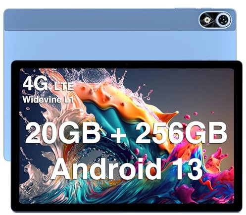 DOOGEE T10PLUS Tablet Android 13 10.51 Pulgadas Pantalla 2K Octa-Core 20GB RAM + 256GB ROM + TF 1TB / 13MP+8MP / 8250 mAh / 5G WiFi + Dual 4G LTE