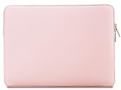jooeer 13 Zoll Laptop Hülle Kompatibel mit MacBook Air Pro M2 M1 13 Chromebook Notebook 13,3, Wasserdicht PU Leder Schutzhülle Tasche Dünn Stoßfest Gepolstert Sleeve für Damen Herren, Rosa