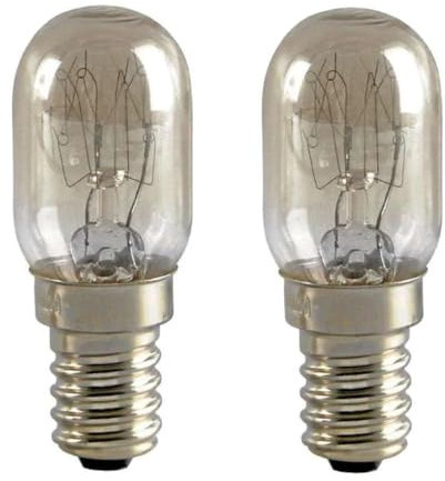Inspired Essentials 15W E14 Fridge Bulb 240V, Pygmy Freezer Light Bulbs SES Sewing Machine Bulbs Small Edison Screw Warm White 2800K 15W E14 Salt Lamp Bulb Screw in 360 Degree (2-Pack).