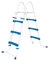Funsicle 42-inch SureStep™ Ladder with Folding Steps, Strong Metal Frame Pool Ladder with Plastic Steps, Fits Funsicle above ground pools with 107cm wall height - Blue/White
