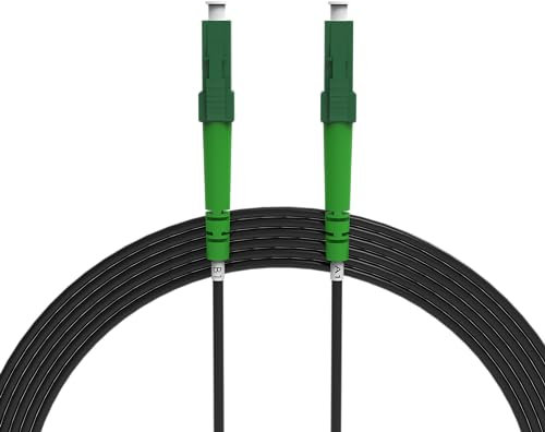 nexinex - 20m gepanzertes Glasfaserkabel LC/APC auf LC/APC Patchkabel | Telekom, Vodafone, 1&1, Fritzbox, etc. kompatibel | LWL Simplex Singlemode OS2 FTTH Glasfaser Lichtwellenleiter Kabel