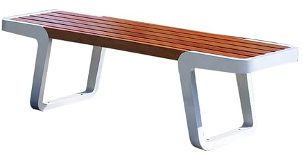 DAVBIR Gartenbank Metall, gartenbank 2 sitzer, Keine Rückenlehne oder Armlehnen, wetterfeste gartenbänke, Sitzbank klassisch für Garten, Balkon, Terrasse (Color : C)