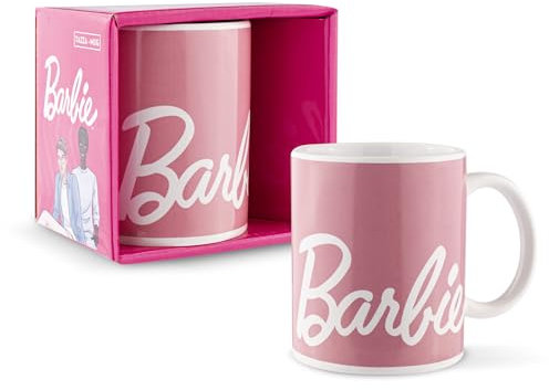 Tasse petit déjeuner Mug poupée blonde pour petit déjeuner en céramique, tasse en verre pour enfants, coffret cadeau, 380 ml, H. 9,5 x D. 7,5 cm, multicolore, dimensions du colis : 11,5 x 10 x 8,5 cm,