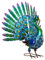 Lifestyle & More Moderne Gartenfigur Gartenskulptur Pfau aus Metall Mehrfarbig Höhe 52 cm Breite 55 cm
