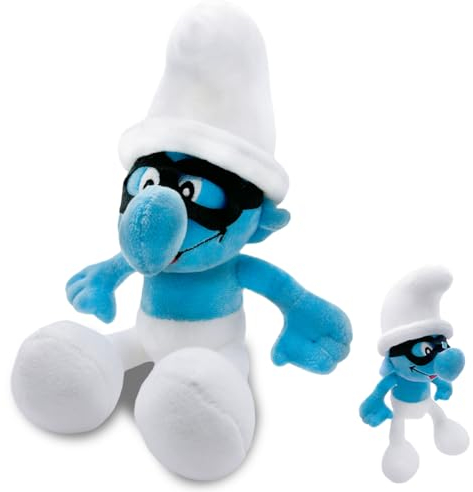 BJPERFMS Brainy Schlümpfe Kuscheltier, Schlümpfe Plush, 35CM Brainy Smurf Plüsch, Kawaii Cute Plüschtier, Brainy Plushie Merch, Plüschfigur Spielzeug, Plüschpuppen Geschenke für Kinder Fans