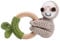 iSpchen Häkeln Rassel-Spielzeug + Gestrickter Elefant Beruhigende Kuscheltiere + Säuglingsbeißspielzeug aus Holzmaterial,#07