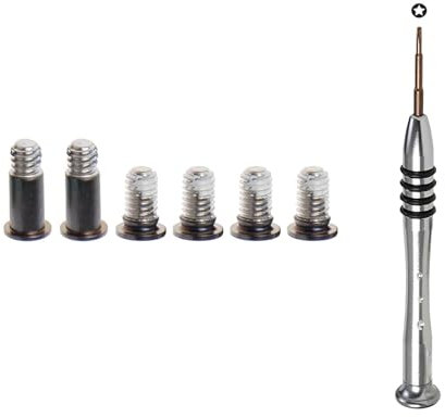 CTBDZ Lot de 6 Vis de Fond et Tournevis pour MacBook Pro 15 A1707 A1990 (2016-2019) Bottom Case Screw Set (Gris)