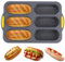 atrccs Moule à Pain en Silicone, Plaque de Cuisson pour Baguettes Antiadhésif et Résistant à la Chaleur, Plaque à Pâtisserie pour la Cuisson Maison, Moule à pain pour Hoagie Rolls, Hot Dog Buns