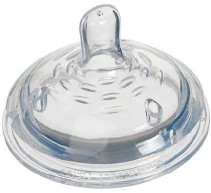 Vital Baby Nurture Fast Flow 6m+ Breast Like Feeding Teats, Triple Anti-Colic Valves, Flexible & Wide Neck, Natural Transition for Bottle & Breastfeeding, BPA-Free, 6 Pack