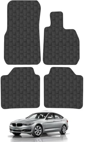 BMW 3 Series (2013-2019) [F34] [GT] Heavy Duty Thick Rubber Car Mats Accessories Tailored Fit Front Rear Set Compatible Accessory Waterproof Durable Non-Slip 5mm Full Coverage Protection
