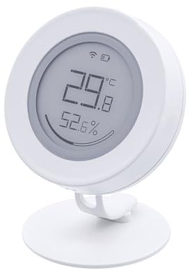 Mcbazel Zigbee Temperatursensor Temperatur- & Feuchtigkeitssensor, Fernüberwachung für Zuhause/Büro/Gewächshaus/Hohe, Genauigkeit (0,3℃/3% RH), Breiter Bereich (-9,9°C bis 60°C, 10-99% RH), Alarme