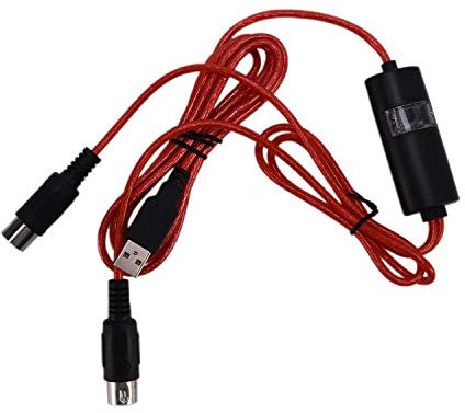 Rtxbvg 5 Midi A USB Cavo di Ingresso E Uscita Adattatore Convertitore Per Ios Laptop A Musica Tastiera Piano
