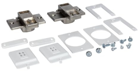easyPART passend für BOSCH 00610416 Türscharnier Set für Waschmaschine | Scharnier, Türband, Waschautomat, Wäscheautomat, Topfscharnier, Inklusive Schrauben, für Frontlader, Gewicht 289 Gramm