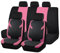 Autositzschoner Universal-Autositzbezug Schwarzer Rautenstoff Gitter Autozubehör Innenraum Passend Für Die Meisten Auto- SUV- Und Van-Sitzschutz Auto-Sitzbezug(Pink)