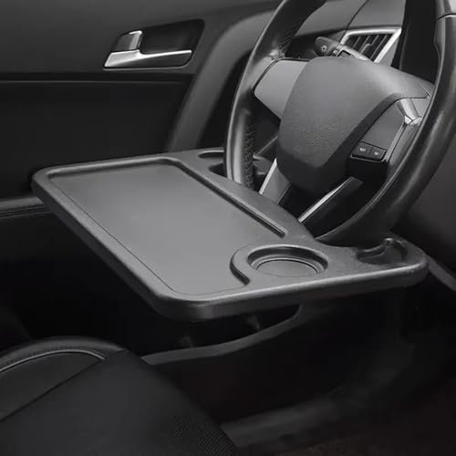 AIMQIAD Kompatibel für Benz V-Class W447, Auto-Lenkrad Tisch, tragbarer Laptop-Schreibtisch, Esstisch, Kaffeetablett, Innenzubehör,1-Black