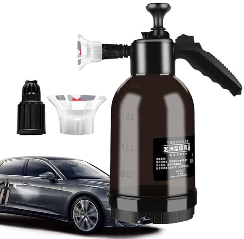 Eoixuqba Pulverizador de alta presión de 12,5 x 12,5 x 33 cm, botella de pulverización a presión, pulverizador de aire comprimido, puede acción manual de bombeo, limpieza de pulverizador portátil