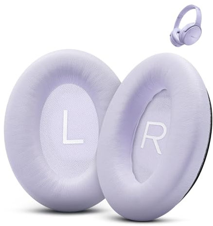 Ear Pads Replacement for Bose QuietComfort 45 (QC45) - GEVO Earpad Cushions for QuietComfort SE (QC SE) Wireless Over-Ear Headphones with Premium Protein Leather and Memory Foam | Chilled Lilac