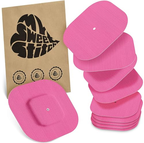 MySweetStitch – 10–25× Cerotto Simplera quadrato, overpatch 70 mm, delicato sulla pelle, impermeabile e traspirante (Rosa, 10)