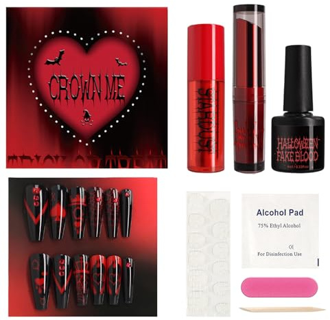 Halloween Make-up Set | Gruselige matte Gesichtsbemalung Set | Set aus nachhaltigem Öl, Familienkosmetik im Goth-Stil, perfekt für Party-Kostüm