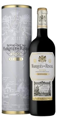Marques De Riscal Vino Tinto Reserva Denominación de Origen Calificada Rioja, Variedad Tempranillo, 24 Meses en barrica, Botella Mágnum con cánister de 1,5 L (Paquete de 6)