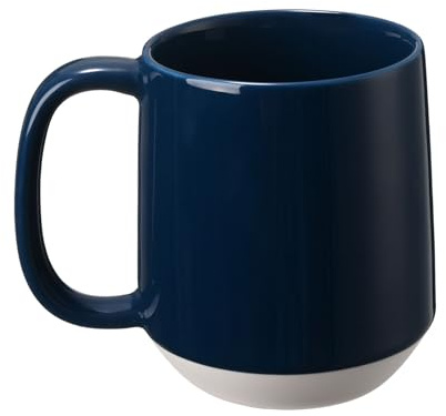 Miicol Ceramic Coffee Mug, 455ml Large Coffee Cup, Tea Mug with Handle, Flat Bottom Mug for Men, Women, Office, Microwave and Dishwasher Safe, Multi-Color, Deep Ocean Blue