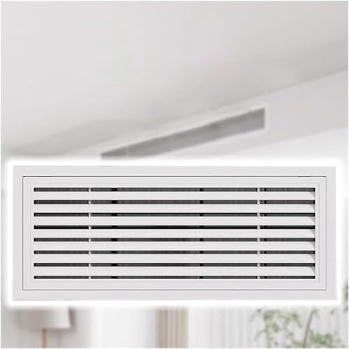 Grille de ventilation blanche personnalisable avec filtre amovible for salles de bains, sous-sols et garages(610x610mm)