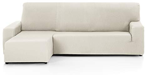 Martina Home - Sofabezug für Chaiselongue, Modell Túnez, modernes Design, Stoff, Elfenbeinfarbe, kurzes Eckteil Links